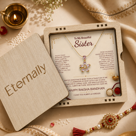 Raksha Bandhan - To My Beautiful Sister - Flower Necklace