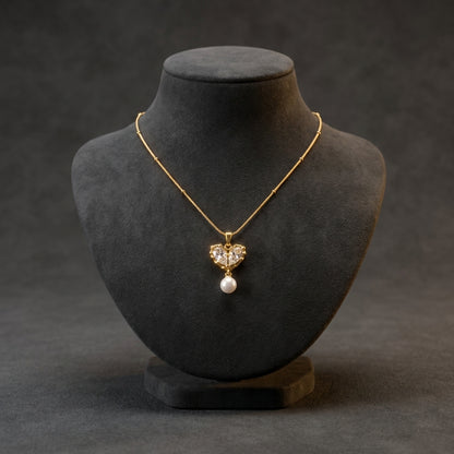 To My Beautiful Wife - Pearl Heart Necklace