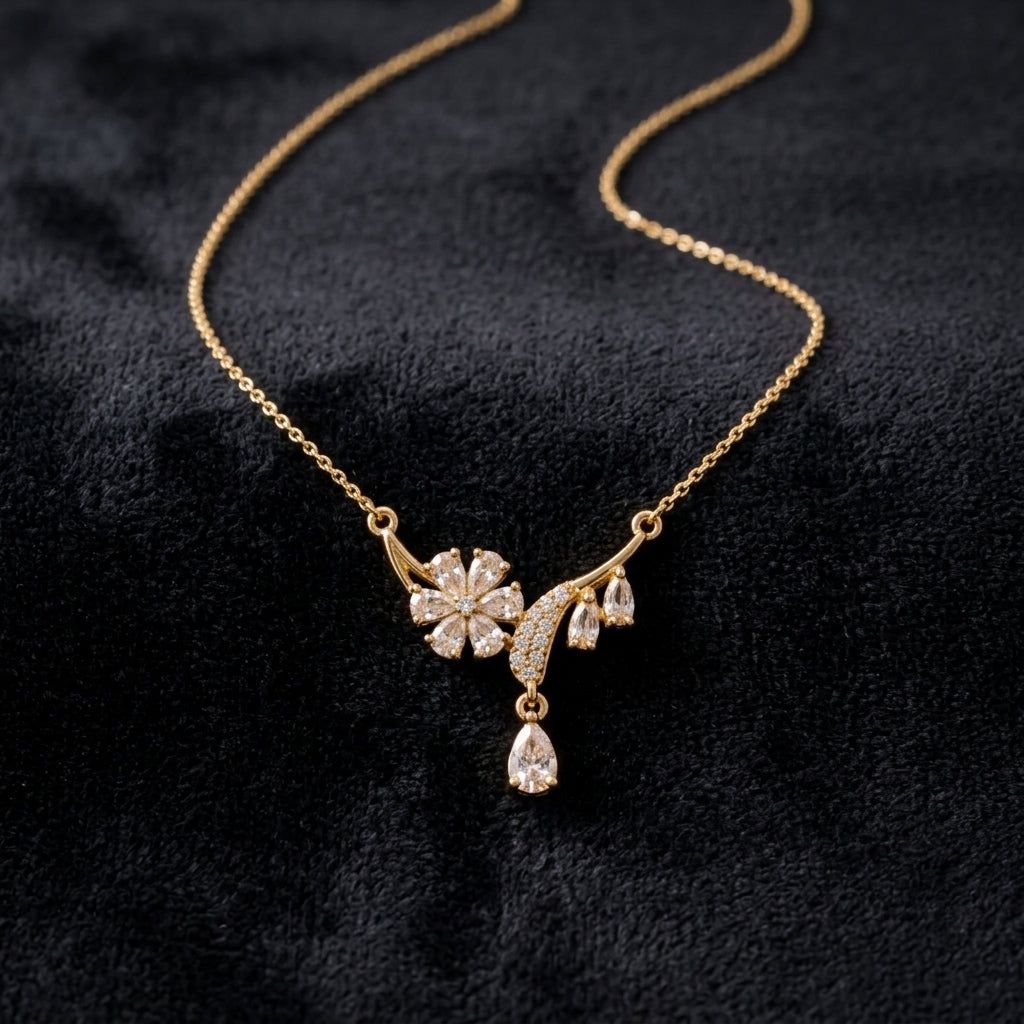 To My Beautiful Wife - Golden Blossom Necklace
