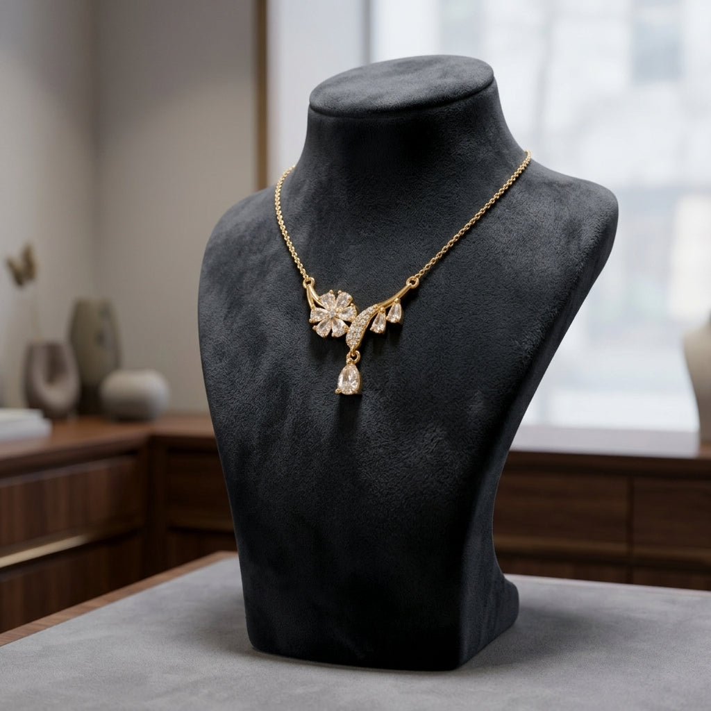 To My Beautiful Wife - Golden Blossom Necklace