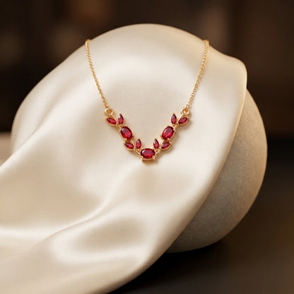 To My Daughter - Red Stone Necklace