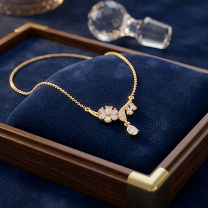 To My Beautiful Wife - Golden Blossom Necklace