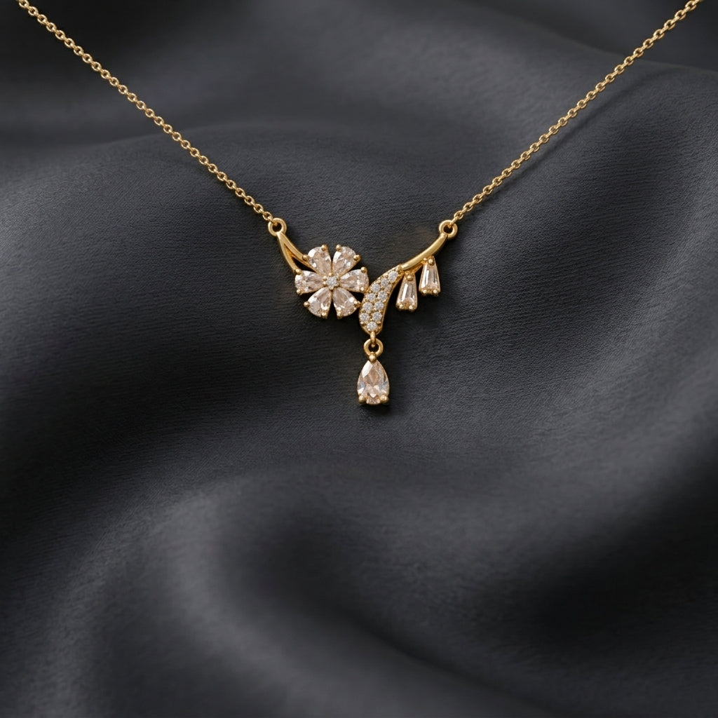 To My Beautiful Wife - Golden Blossom Necklace