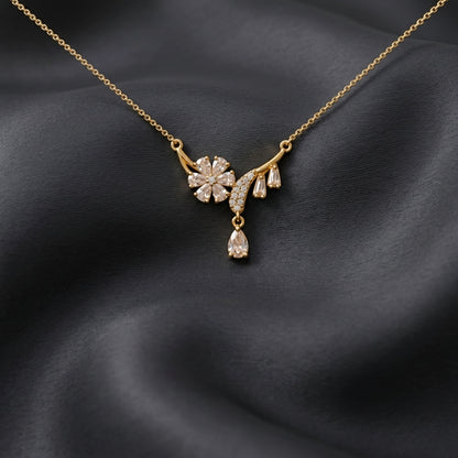To My Beautiful Wife - Golden Blossom Necklace