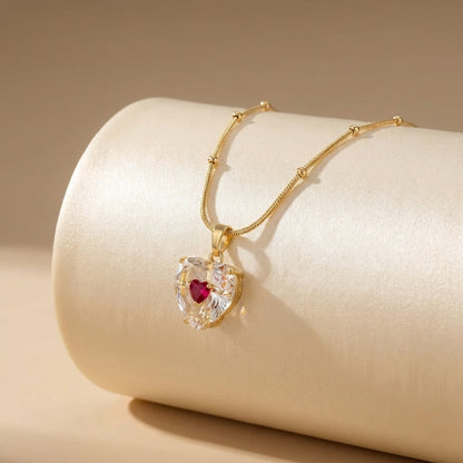 To My Beautiful Wife - Transparent Glass Heart Necklace
