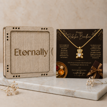 Raksha Bandhan Cute Teddy Necklace
