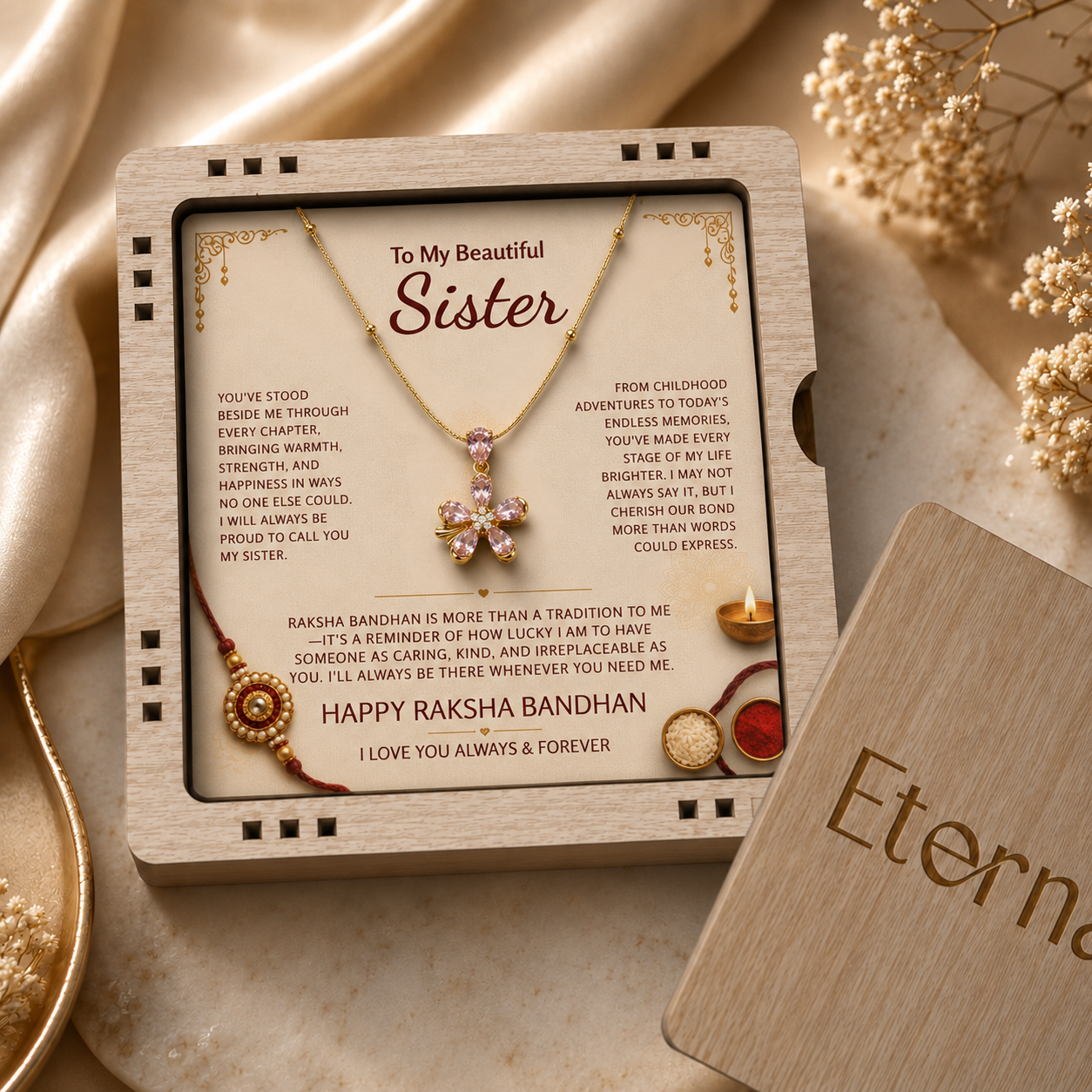 To My Beautiful Sister - Flower Necklace