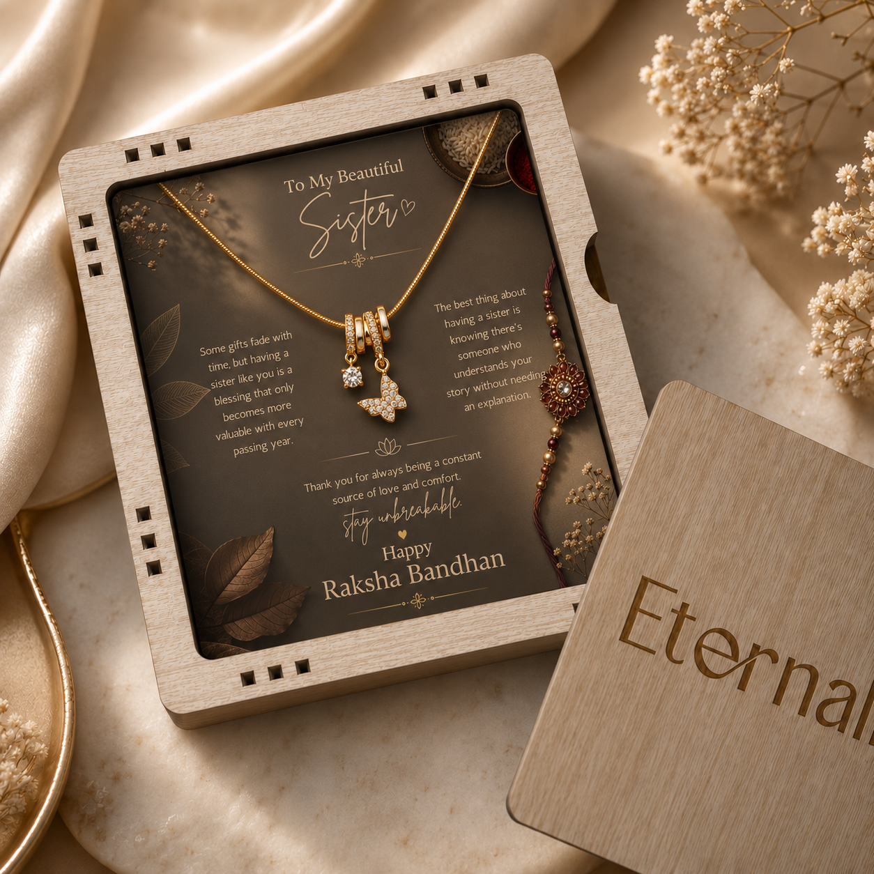 To My Beautiful Sister - Butterfly Necklace