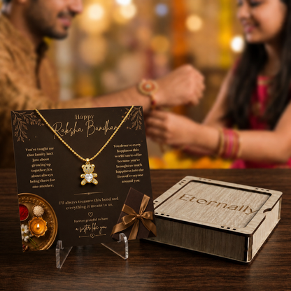 Raksha Bandhan Cute Teddy Necklace