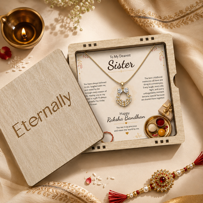 To My Dearest Sister Cute Round Necklace - Raksha Bandhan Gift