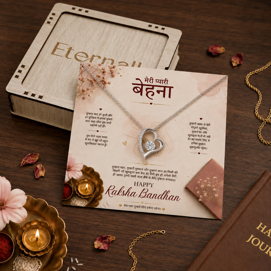 Raksha Bandhan - To My Beautiful Sister - Heart Necklace