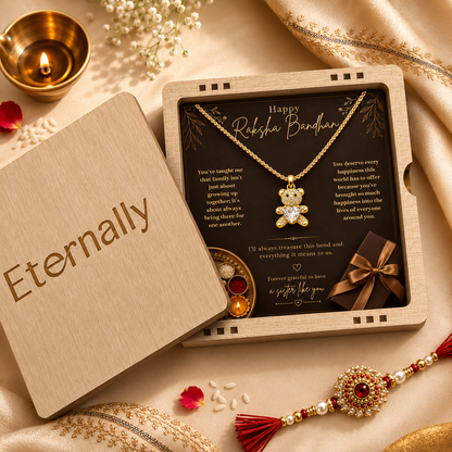 Raksha Bandhan Cute Teddy Necklace