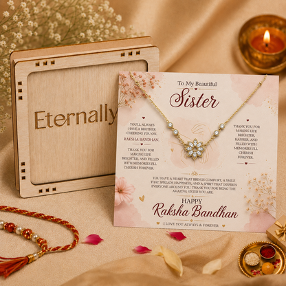 Raksha Bandhan - To My Beautiful Sister - Rakhi Design Necklace