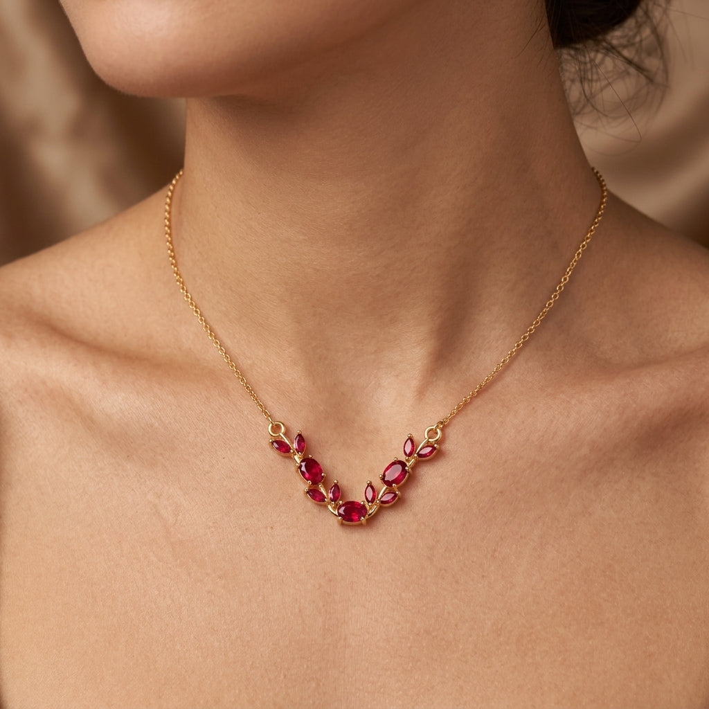 To My Daughter - Red Stone Necklace