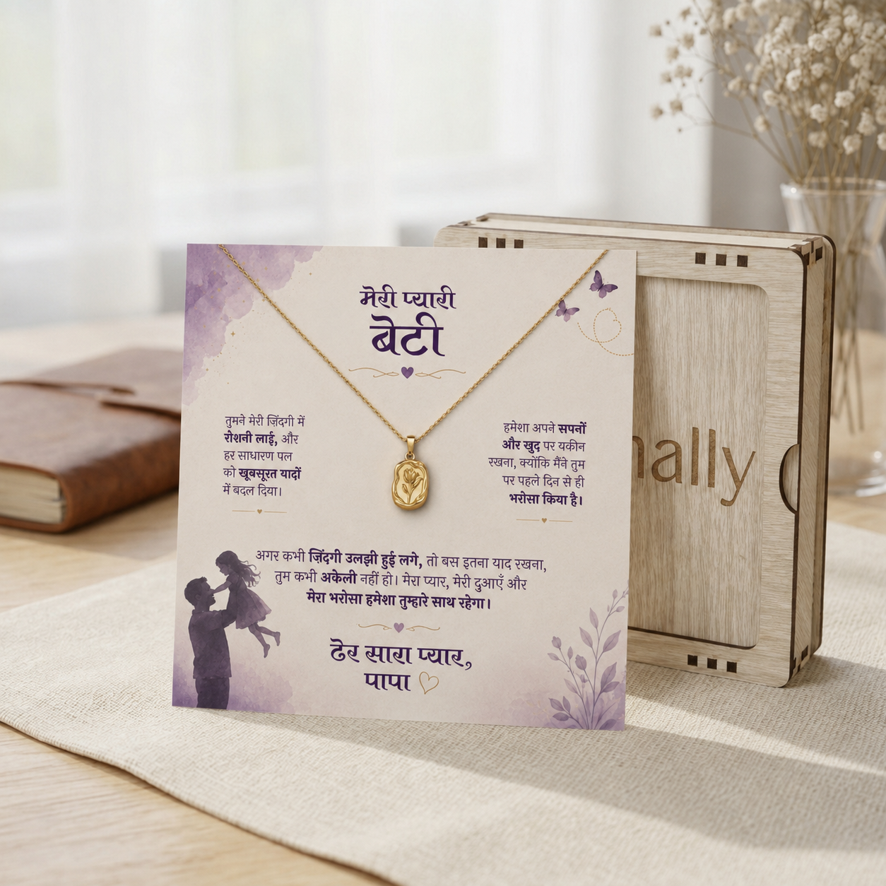 To My Daughter - Rose Necklace