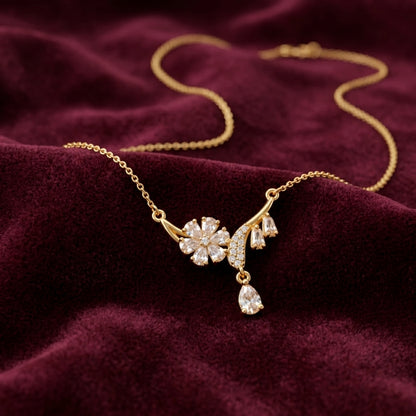 To My Beautiful Wife - Golden Blossom Necklace