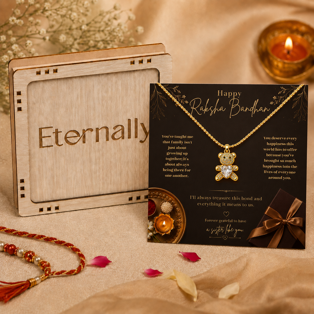 Raksha Bandhan Cute Teddy Necklace