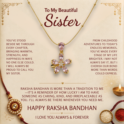 To My Beautiful Sister - Flower Necklace