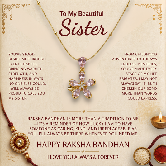 To My Beautiful Sister - Flower Necklace