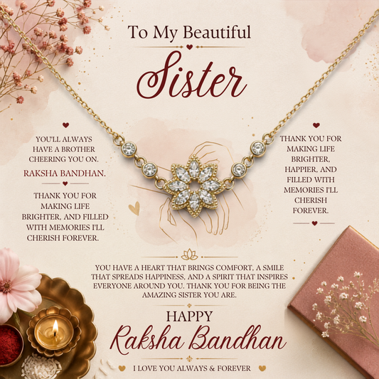Raksha Bandhan - To My Beautiful Sister - Rakhi Design Necklace