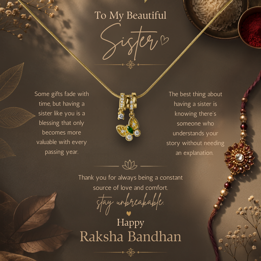 To My Beautiful Sister - Butterfly Necklace