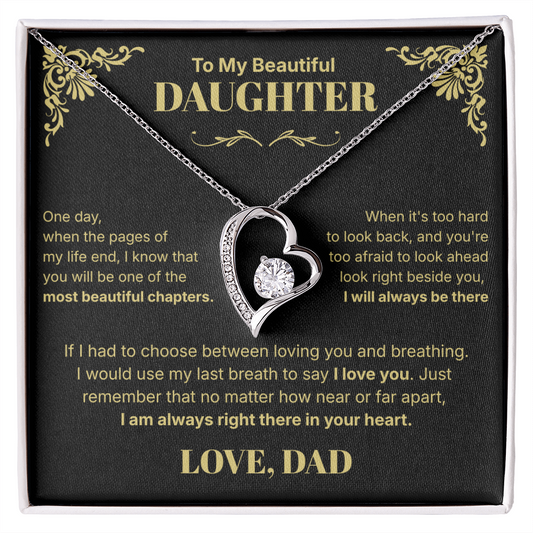 Always in Your Heart  - Necklace For Daughter From Dad