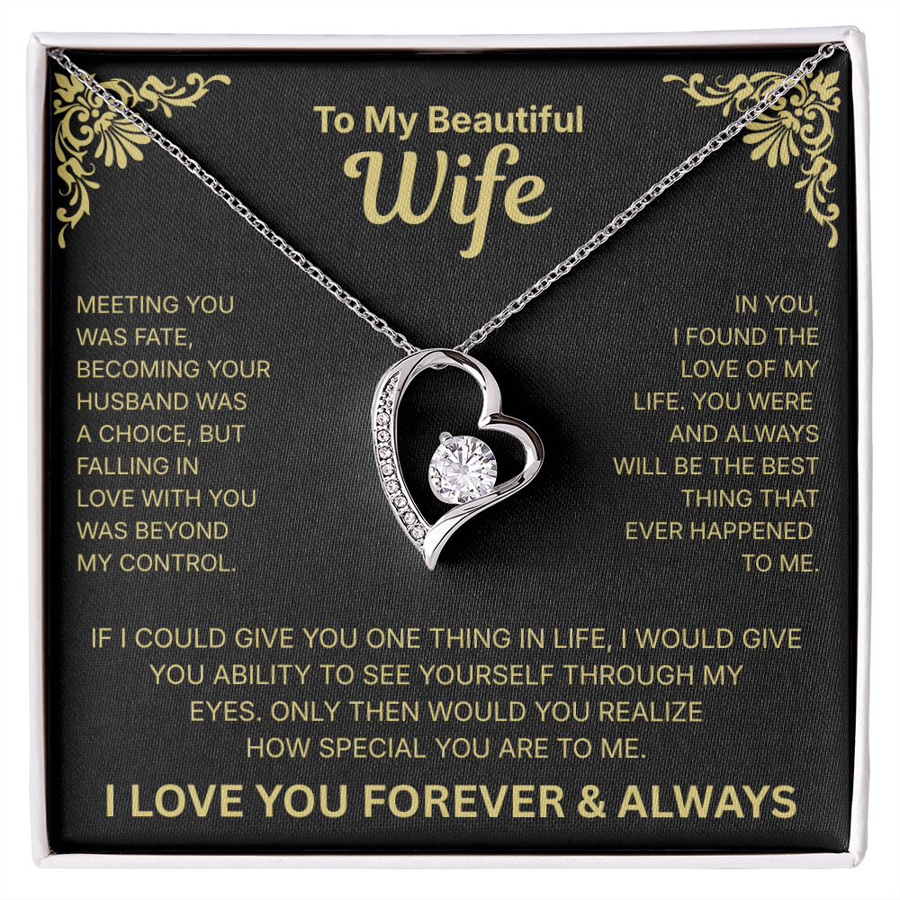 To My Wife – Love of My Life Necklace - English.