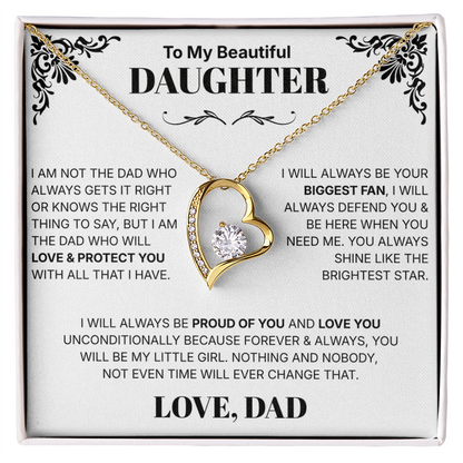 To My Daughter - Necklace For Daughter From Dad.