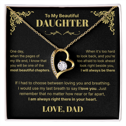 Always in Your Heart  - Necklace For Daughter From Dad.