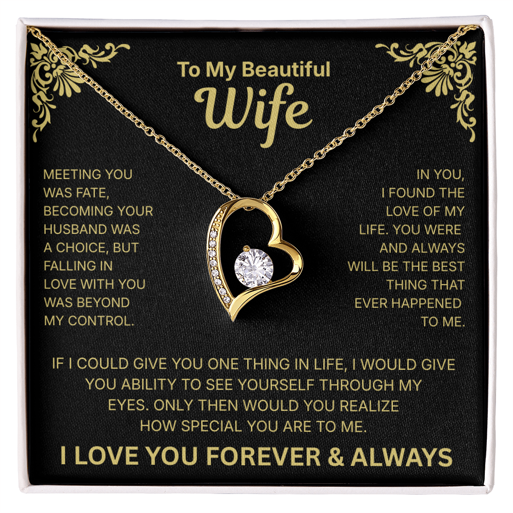To My Wife – Love of My Life Necklace - English.