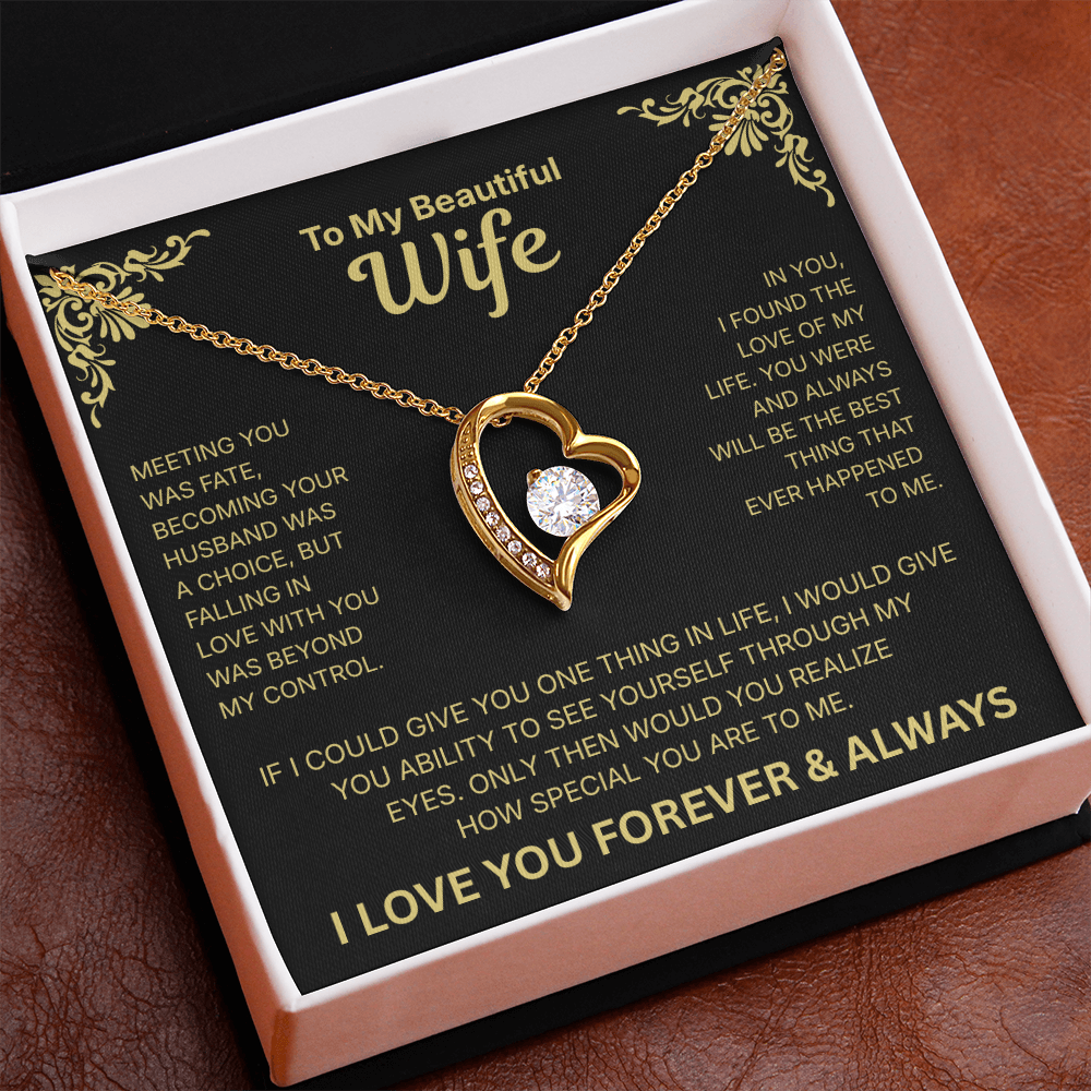 To My Wife – Love of My Life Necklace - English.