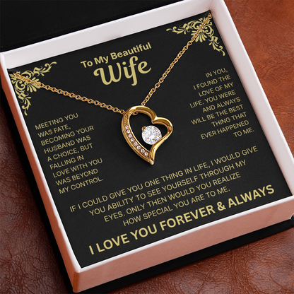 To My Wife – Love of My Life Necklace - English.