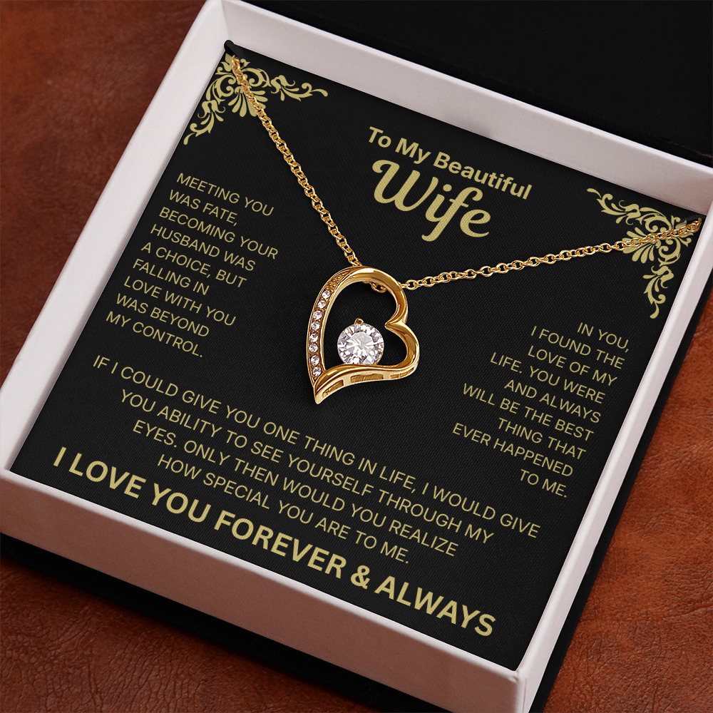 To My Wife – Love of My Life Necklace - English.