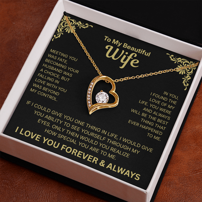 To My Wife – Love of My Life Necklace - English.
