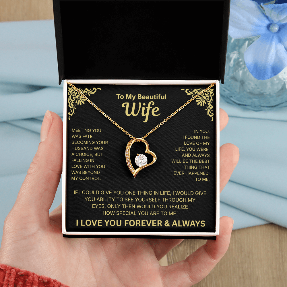 To My Wife – Love of My Life Necklace - English.