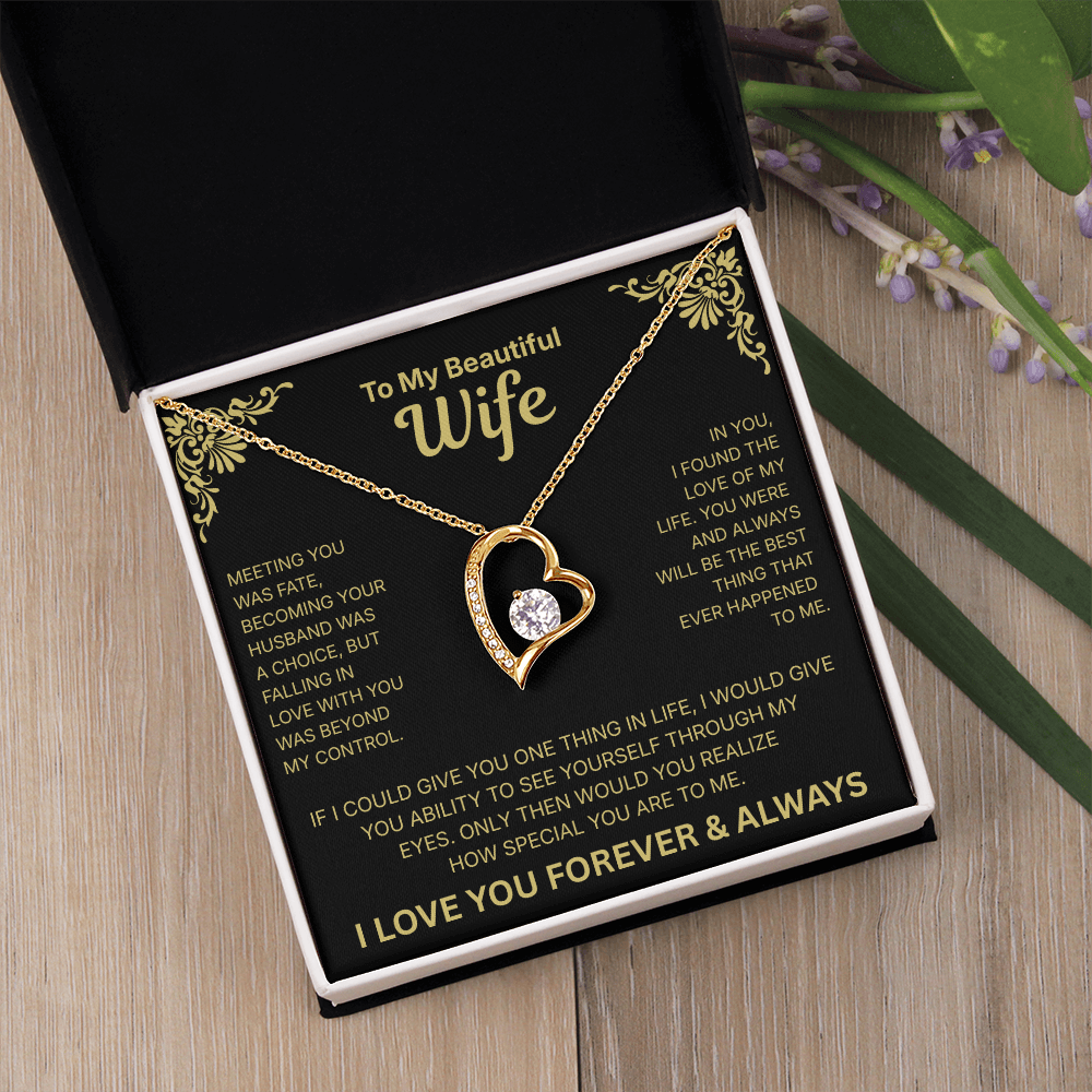 To My Wife – Love of My Life Necklace - English.