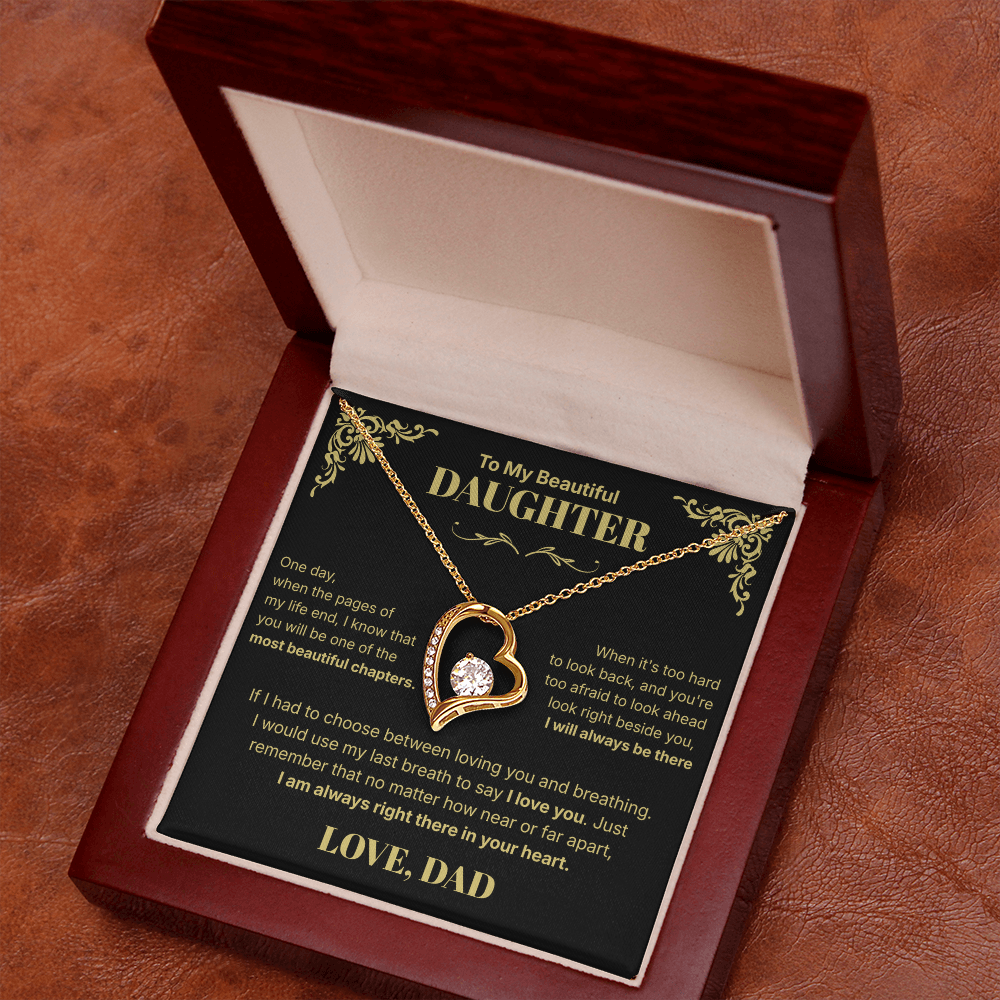 Always in Your Heart  - Necklace For Daughter From Dad.