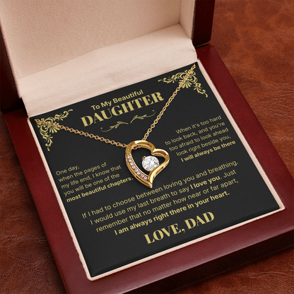 Always in Your Heart  - Necklace For Daughter From Dad.