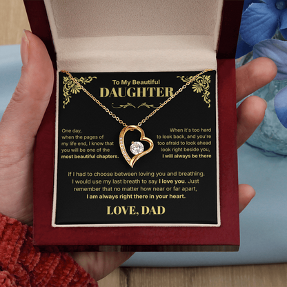 Always in Your Heart  - Necklace For Daughter From Dad.