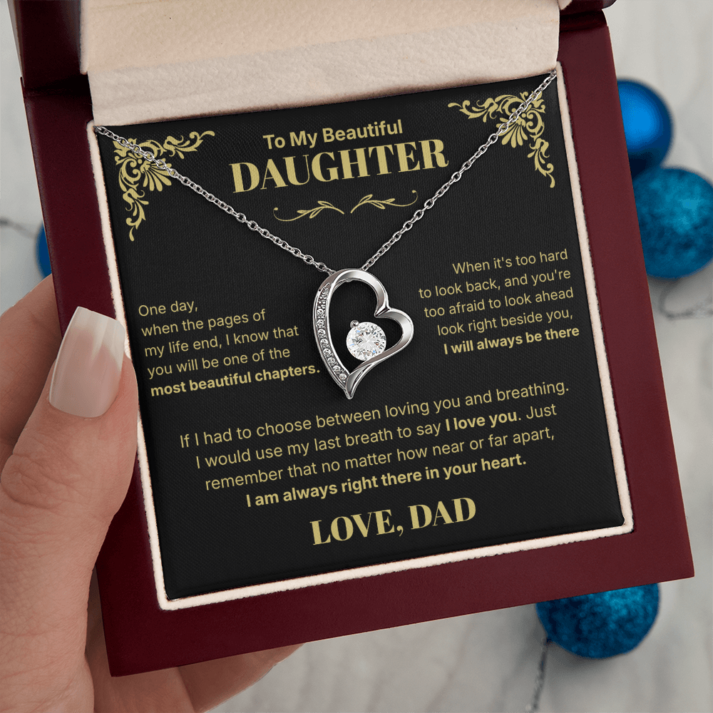 Always in Your Heart  - Necklace For Daughter From Dad.