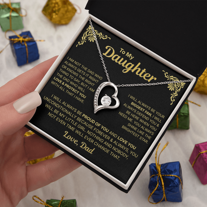 You will Be My Little Girl  - Necklace For Daughter From Dad.