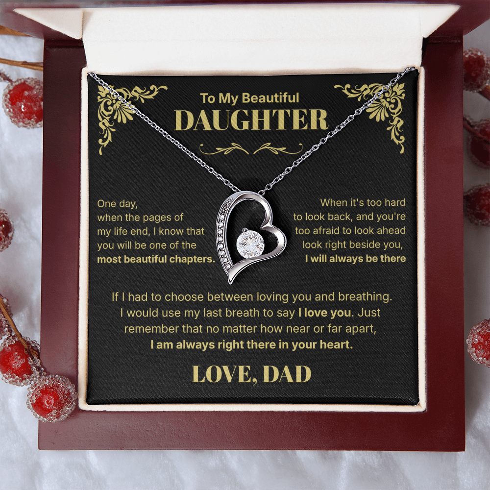 Always in Your Heart  - Necklace For Daughter From Dad.