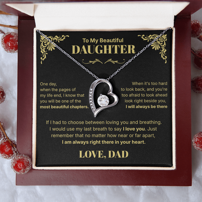 Always in Your Heart  - Necklace For Daughter From Dad.