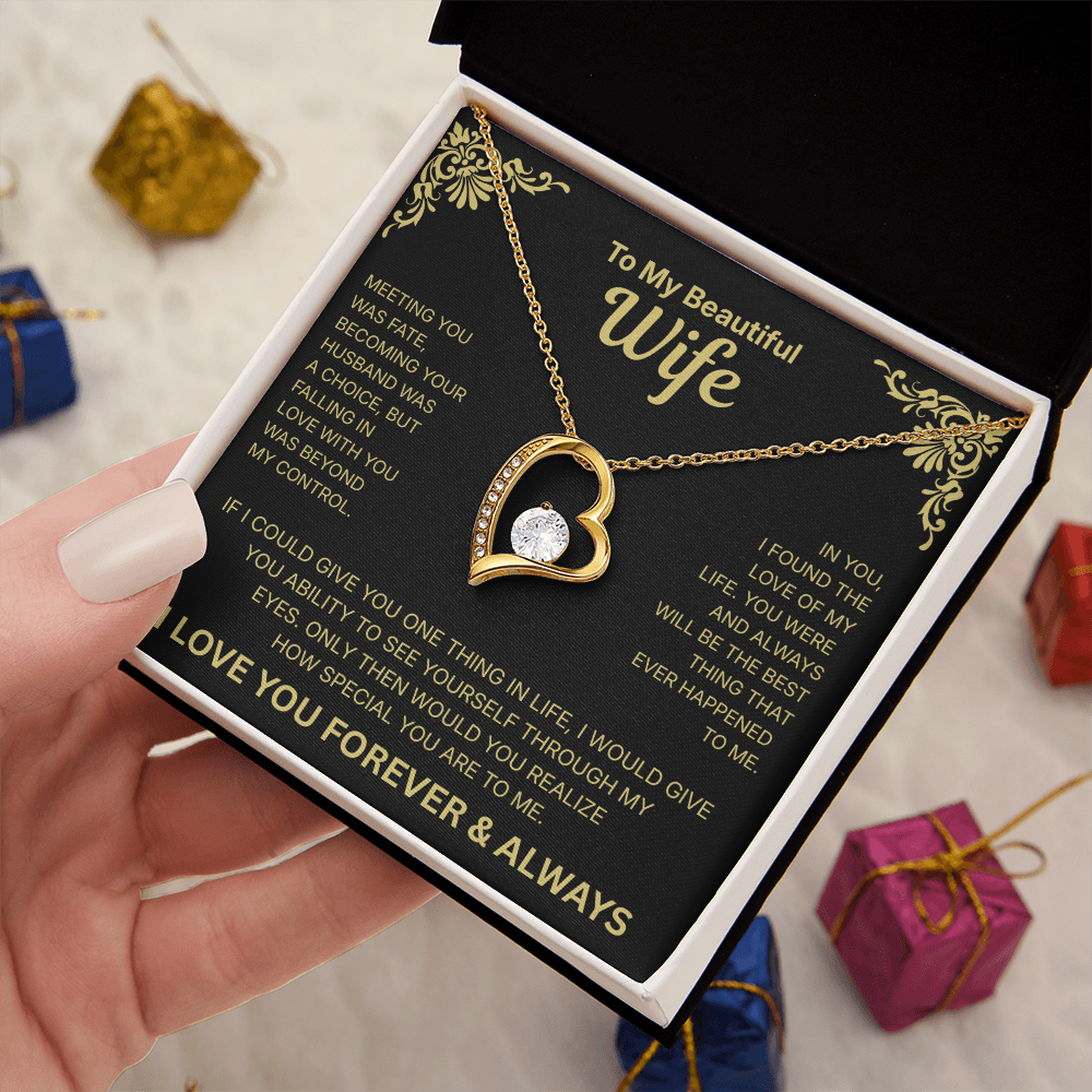 To My Wife – Love of My Life Necklace - English.