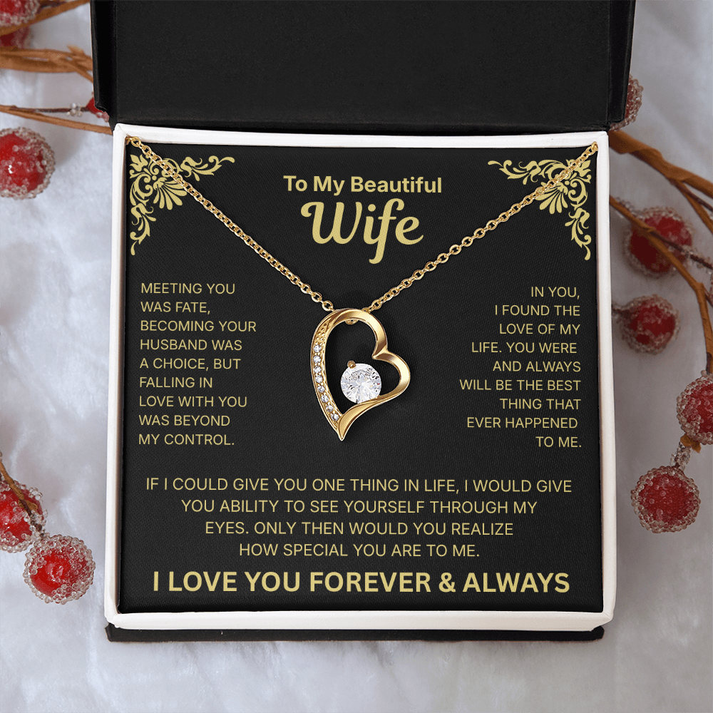 To My Wife – Love of My Life Necklace - English.