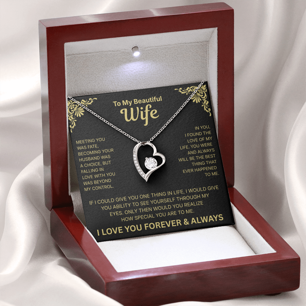To My Wife – Love of My Life Necklace - English.