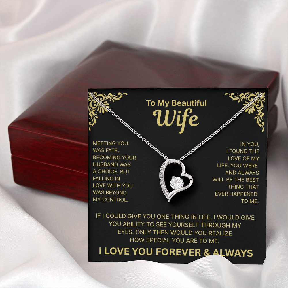 To My Wife – Love of My Life Necklace - English.