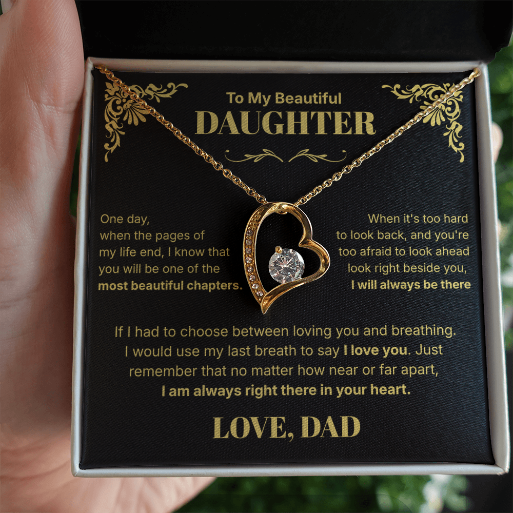 Always in Your Heart  - Necklace For Daughter From Dad.