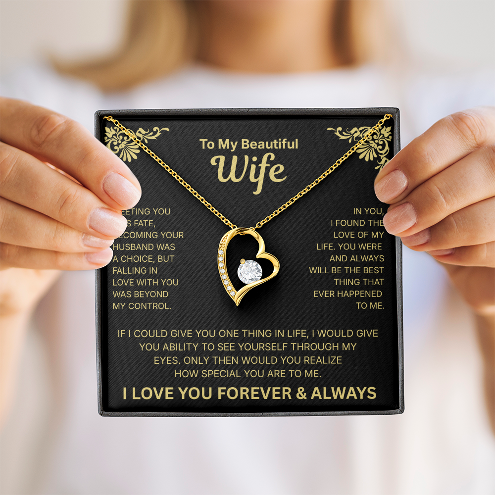 To My Wife – Love of My Life Necklace - English.