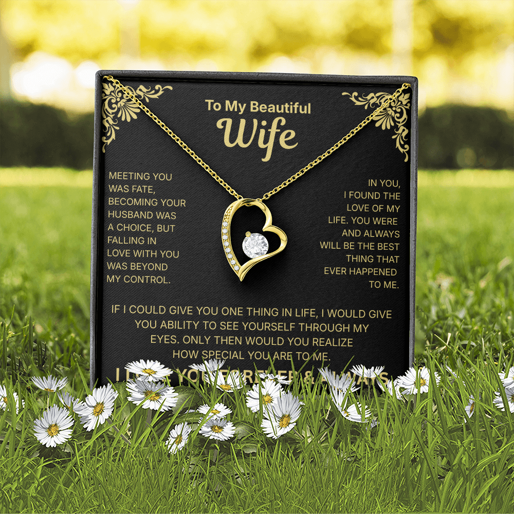 To My Wife – Love of My Life Necklace - English.